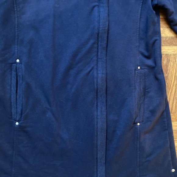 Neon Buddha Navy Blue Side Zip Up Cotton Tunic Yoga Style Jacket in XS - Picture 4 of 7